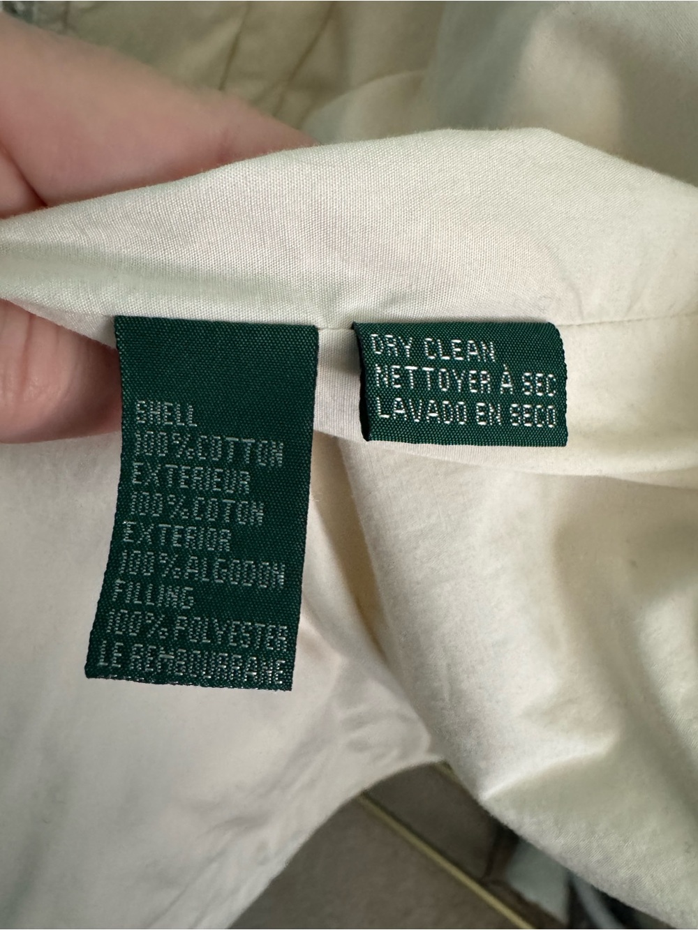 Vintage Ralph Lauren Cream Quilted Button-Front Barn Jacket - Picture 8 of 8